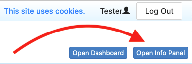 Button to open Info Panel if the Info Panel is currently closed