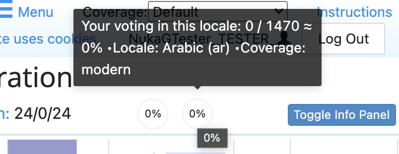 Overall progress widget tooltip